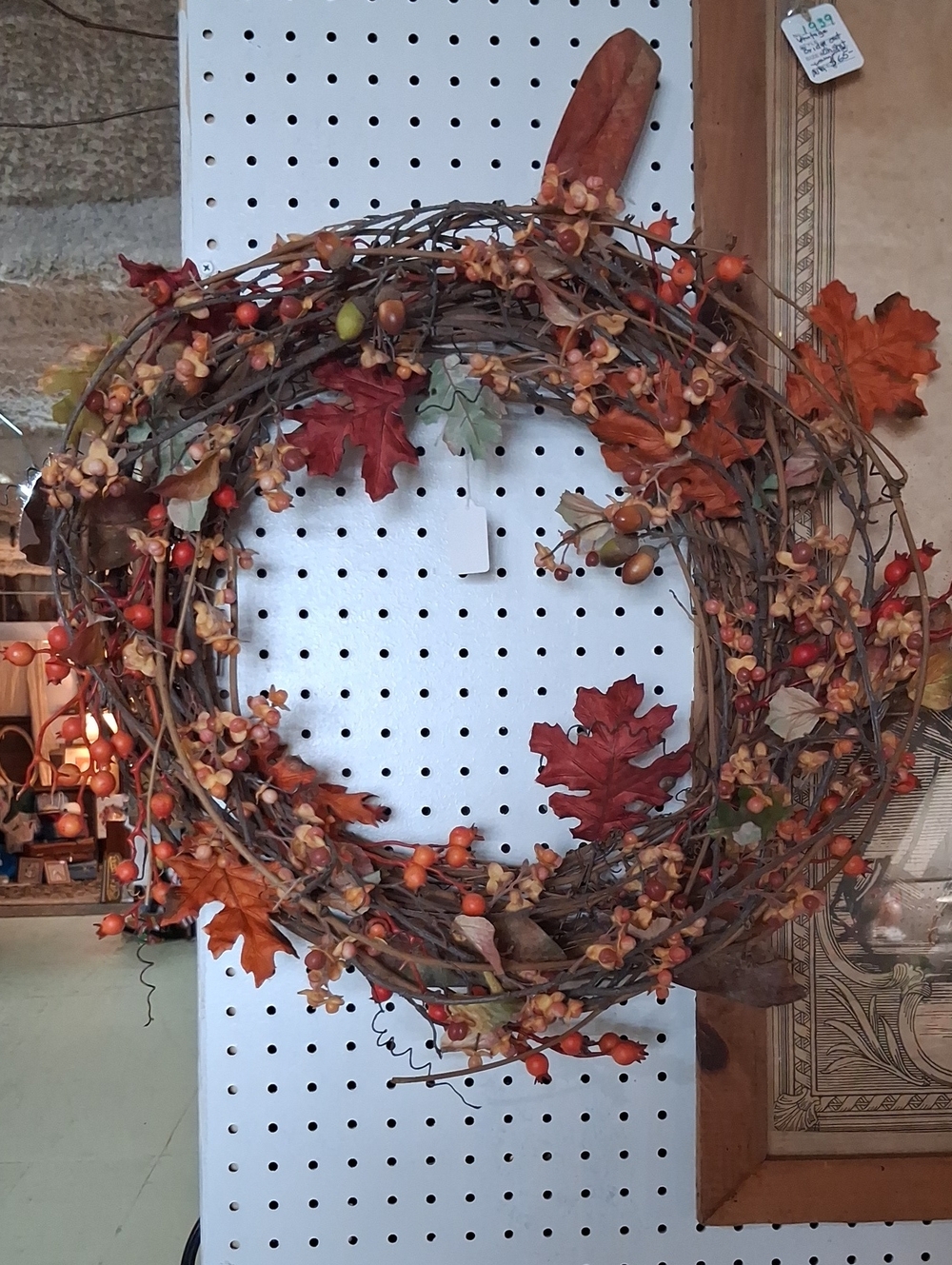 Autumn Harvest Orange & Brown Fall Grapevine Wreath